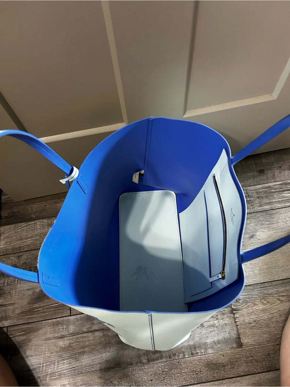 kate spade leather Blue sea Turtle Tote bag